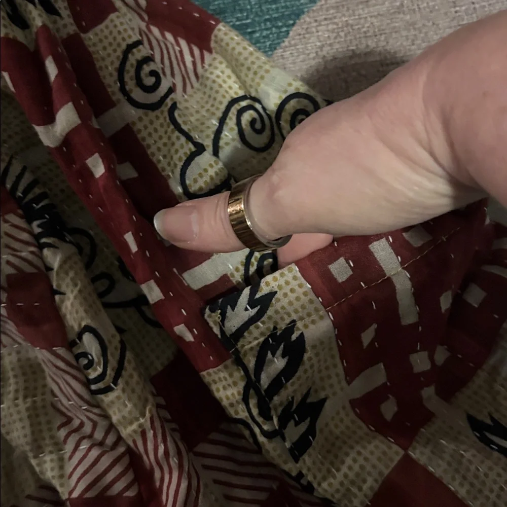 Kantha Cropped Harem Pants One Size Pants - Picture 4 of 5